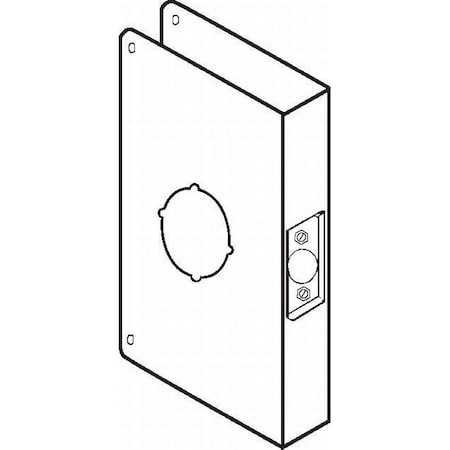 Don-Jo Classic Wrap Around for Deadbolt with 1-1/2" Hole with 2-3/4" Backset and 1-3/4" Door CW810B